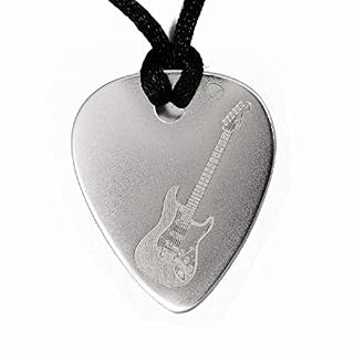 Médiators de Argent. Suspension trou Médiator de guitare argent de ley- diseño- (Stratocaster) - Les Beatles, Paul McCartney, John Lennon, RIngo Starr, George Harrison