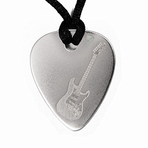 Médiators de Argent. Suspension trou Médiator de guitare argent de ley- diseño- (Stratocaster) - Les Beatles, Paul McCartney, John Lennon, RIngo Starr, George Harrison Médiators de Argent. Suspension trou Médiator de guitare argent de ley- diseño- (Stratocaster)