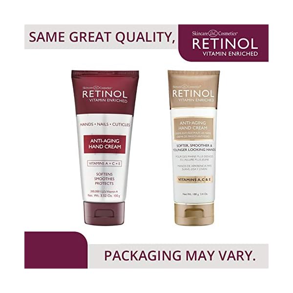 Retinol Anti-Aging Hand Cream â The Original Retinol Brand For Younger Looking Hands âRich, Velvety Hand Cream Conditions & Protects Skin, Nails & Cuticles