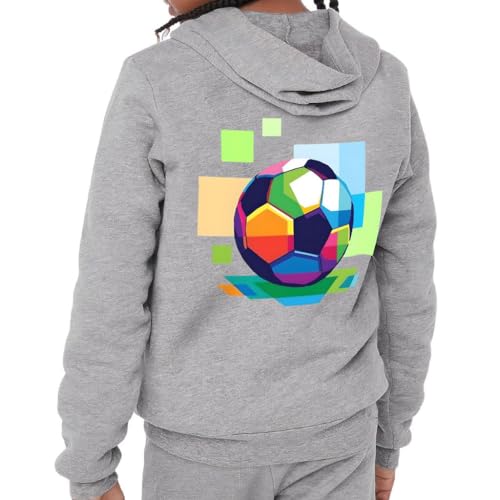Colorful Ball Kids' Full-Zip Hoodie - Soccer Player Clothing - Soccer Clothing