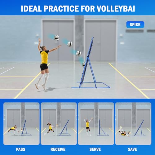 Image of Soccer Baseball Rebounder Soccer Goal Net, Volleyball Rebound Pitchback Net | Quick Switch Angle Soccer Softball Training for Ball Control, Passing, Bounce Back Practice, Easy Setup Lacrosse Soccer Gifts