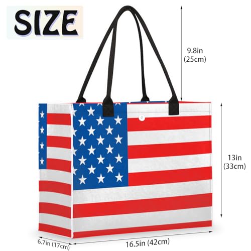America Flag Tote Bag for Women Large Beach Bag Reusable Tote Bags for Work Travel Beach Shopping2