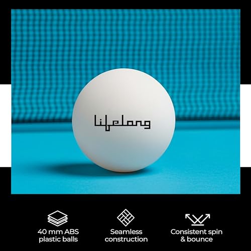 Image of Lifelong Table Tennis Racquet Set with Carry Bag | 7-Ply Wood Paddle Set, 2 Bats & 2 Balls | Premium Rubber Surface, 13mm Thickness | Indoor & Outdoor Sports Equipment