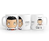 KAWAINK Cristiano Ronaldo Siuuu Tasse à café Blanc 325 ml