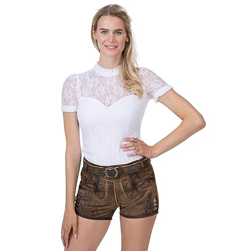 Trachtenbody aus Spitze - Elegante und taillierte Damen Trachten Bluse –...