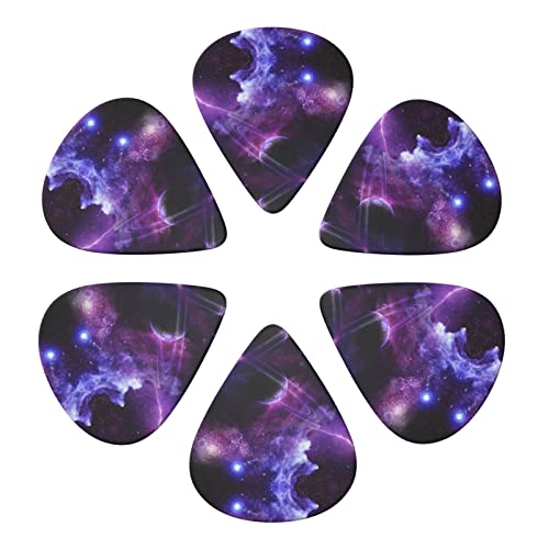 Galaxy Starry Space Lot de 6 médiators pour guitare acoustique, guitare électrique, basse, ukulélé Violet - Les Beatles, Paul McCartney, John Lennon, RIngo Starr, George Harrison Galaxy Starry Space Lot de 6 médiators pour guitare acoustique, guitare électrique, basse, ukulélé Violet – Image 5
