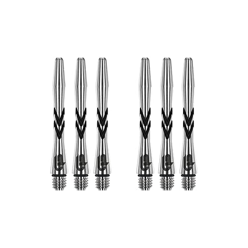 RED DRAGON Gerwyn Price Iceman V-Groove Aluminium with Logo Short Black Stems