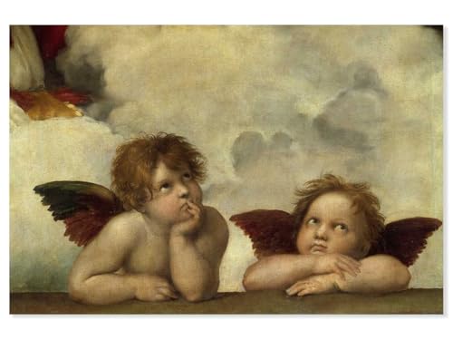 Hexoa Tableau de la Chapelle Sixtine par Raphael - Made in France - Toile imprimée 60x40