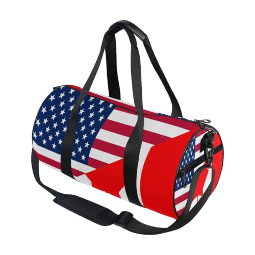 Bolsa de deporte ligera para evitar el desorden con bolsillo interno y diseño de lona