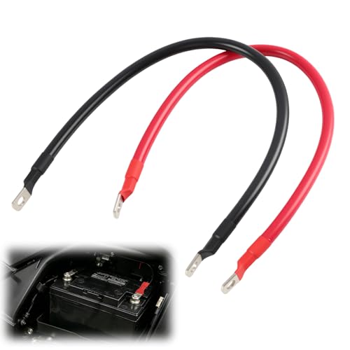 Aelxveba 2 Pièces 30cm 25mm² Câbles de Batterie pour Voiture, 12V Câble Onduleur de Batterie, Câble Inverseur 3AWG Systèmes avec Cosses M8, Câble de...