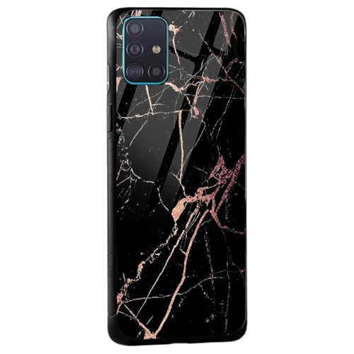 Image of COLORflow Back Cover Compatible with Samsung Galaxy A71 | Black Marble Golden | Shockproof TPU Bumper Cover with Camera Protection Back Cover Compatible with Samsung Galaxy A71