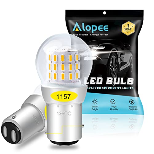 Alopee 1157 Amber LED Bulb BAY15D 33SMD 12V-15V (2pk)