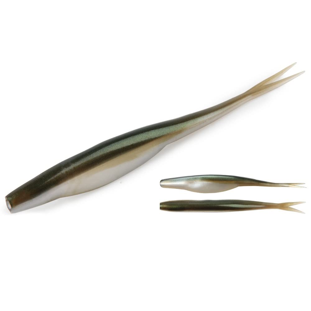 Icamas Color-A Floating Tpr Soft Bait Fishing Lure 4.72" Jerk Shad Slightly Split Tail Artificial Silicone Drop Shot Bass Sea Tackle (Color : )