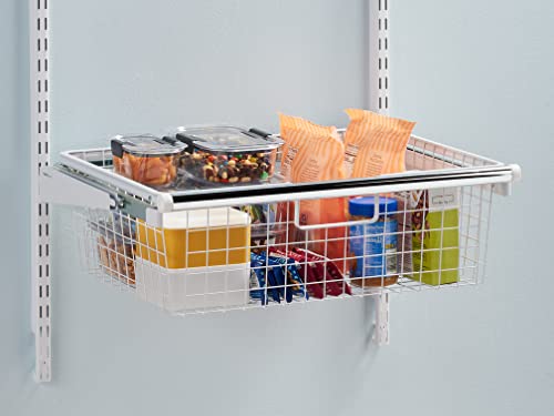 Rubbermaid Configurations Sliding Basket for Closet Drawer Organization, White, Sturdy Slide Out Basket for Home/Laundry/Bathroom/Mudroom/Pantry/Linen Closet thumbnail 14