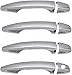 MBNEHHJ Chrome Copertura Maniglia della Portiera dell'Auto per Peugeot 206 207 208 308 406 407 2006 3008, AntiGraffio Antisporco Maniglia Etichetta Protettivo, Auto Esterni Accessori