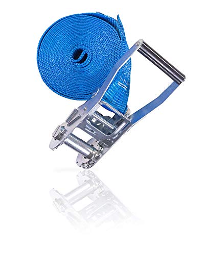 Sangle d'Arrimage à Cliquet en 1 Pièce Dolezych 4000 daN, Longueur 8 m - Bleue