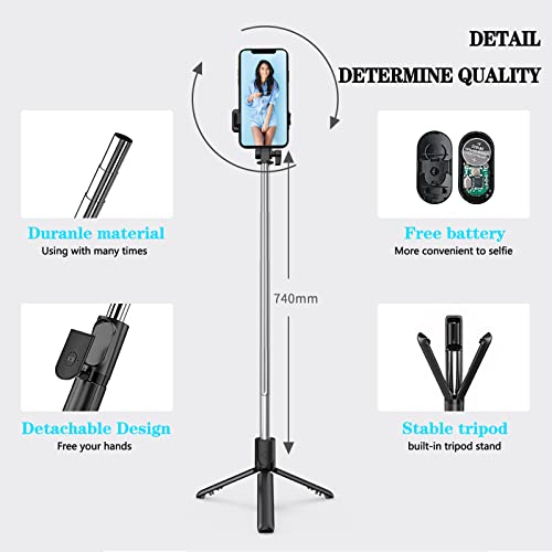 Selfie Stick, 3-in-1 Selfie Stick, Bluetooth Selfie Stick, Tripod Selfie Stick - Image 2
