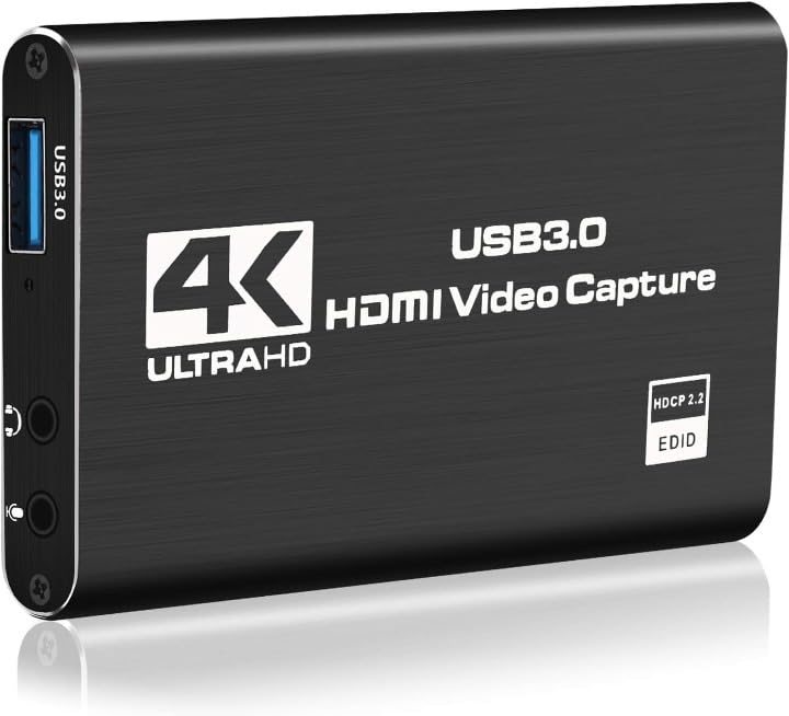 atdaraz Capture Card, 4K HDMI Audio Video Capture Card, USB 3.0 Capture Adapter 1080P 60FPS Video Recorder Device for Game Recording, Works for Nintendo Switch, Streaming Live-image-33