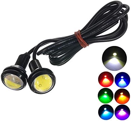 9W 12V 24V 18MM 23MM LED Eagle Eye Light Car Fog DRL Daytime Reverse Parking Signal Yellow Amber Blue White Red Model_ID Siliconco785 |Fog Light for Car | Multicolor