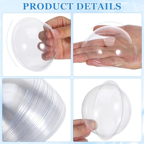VICASKY 20 Stück Klare Kunststoffkuppeln für Bastelprojekte Halbkugel Dome für Schneekugel Ersatz und Miniaturlandschaften Langlebigem PVC