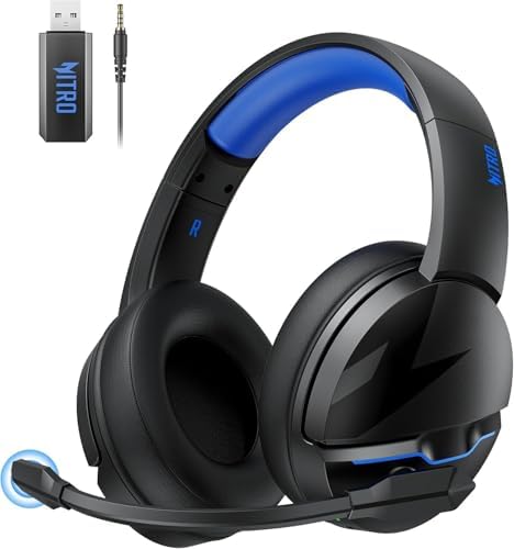 Acer PS5 Headset | Non-Stop 100H Battery | Dynamic 50mm Drivers | Clear Voice Mic | Bluetooth5.3, 3.5mm | Gaming Headphones for PC, Meeting, Music, PS4 Headset& Wireless Gaming Headset image 2
