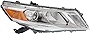 EVAN FISCHER Headlight Assembly Compatible with 2013-2015 Honda Crosstour Halogen Passenger Side