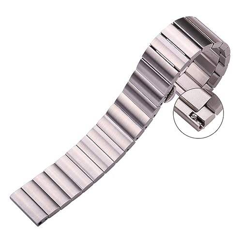 Bracelet montre acier inoxydable massif 22mm noir argent brossé
