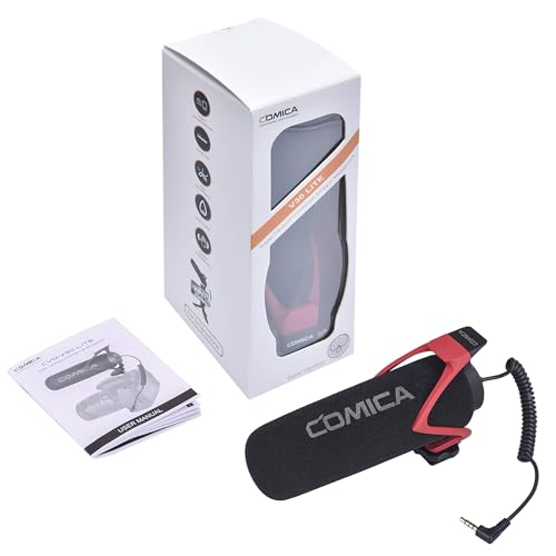 Comica CVM-V30 Lite Video Microphone Super-Cardioid Condenser On-Camera Shotgun Microphone For Canon Nikon Sony Panasonic Camera/Dslr/Iphone Samsung Huawei(Red) - 7