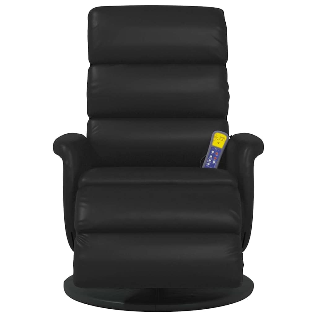 Fauteuil canapé Relax électrique motorisé inclinable pivotant Ajustable Noir en Simili Cuir, Repose Pied, télécommande, Salon Chambre Bureau