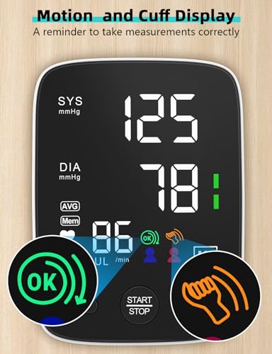 Aile FC-BP111 Blood Pressure Monitor For Home Use: Aile Blood Pressure Machine With Large Led Backlit Screen- Large Blood Pressure Cuff Arm Bp Monitor Easy To Use thumb #5