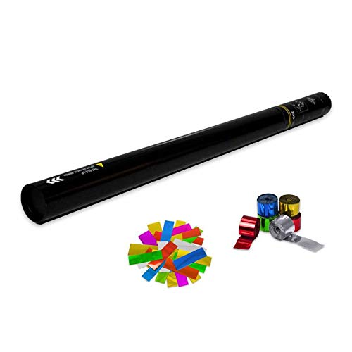 EUTOPICA Cañón Confeti + Serpentina Metalizado Manual 80 cm (Multicolor) | 24/48H laborables | #DeLosBuenos