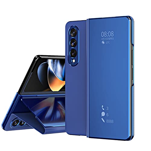 Coque Z Fold 3 miroir bleu idéale pour visionner vos vidéos en mains libres