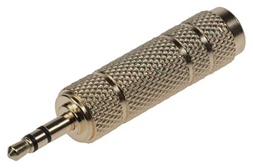 Adaptador de audio estéreo 3.5mm macho a 6.35mm hembra miniatura 1