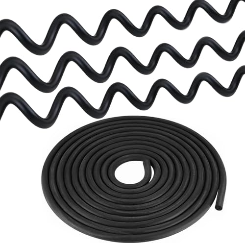 Backer Rod for Gaps and Joints 6mm X 5m Black Foam Rubber Caulk Saver Floorboard Gap Filler Hard Solid Weather Stripping Skirting Board Floor Gap Filler for DIY Gasket Foam Tubing