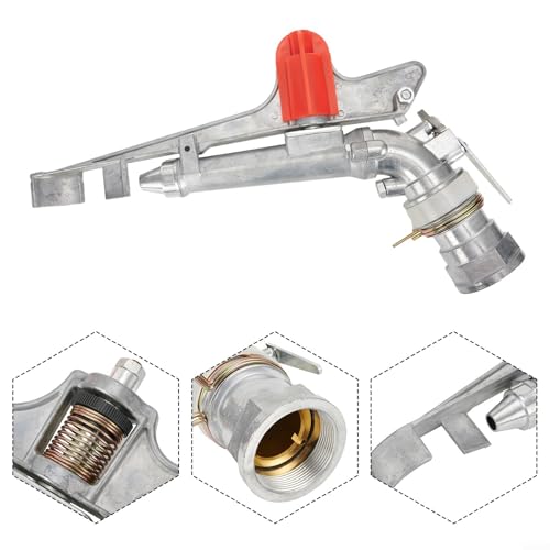 Sistema de riego con aspersor de impacto ajustable de 360° para granjas 6