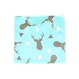 100% Cotton Knitted Baby Swaddle Blanket, 35'x35', Newborn Swaddle Wrap, Receiving Blankets, Burping Cloth & Stroller Cover, Perfect for Boys Girls (Grey Deer)