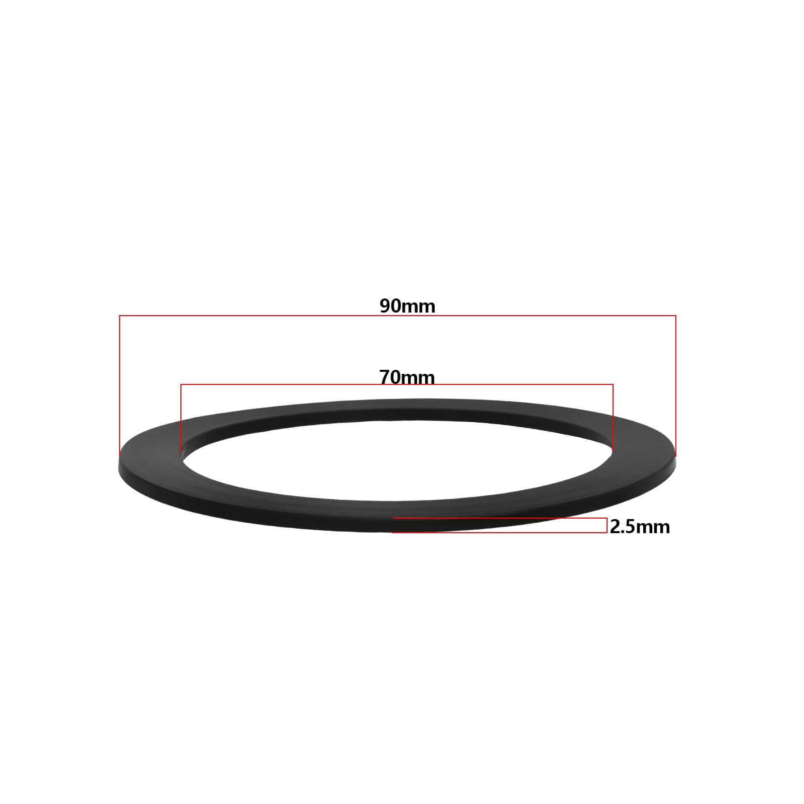 Be In Your Mind 2pcs Nitrile Rubber Flat Washer Replacement Part Flange Sealing Washer OD 90mm ID 70 mm Thickness 2.5mm Flat Washers for Hand Pump Type 75 - Image 4