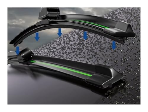 Limpiaparabrisas de parabrisas delantero LUTFI para Cruiser 2007-2016 Black 2