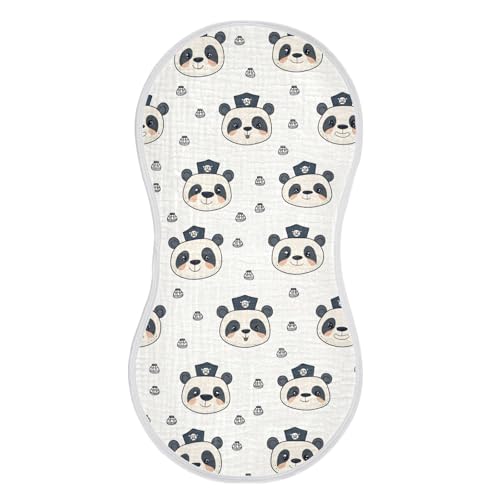 vvfelixl Muslin Burp Cloths Cute Captain Bear Baby Washcloths for Baby Girl Boys 2 Pack