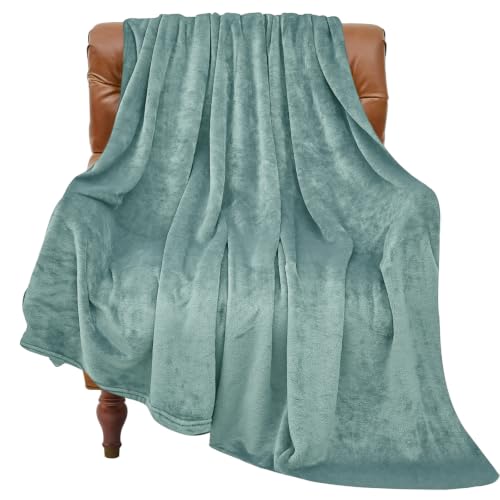 Image of BEDELITE Fleece Blanket Soft Plush Throw for Couch Dusty Blue 50 inchx60 inch
