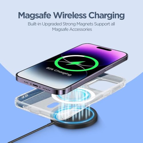 Image of UNIGEN Magtec 100 15W Magnetic Wireless Charger, MagSafe Compatible, Fast Charging for iPhone 17 /16 /15 /14 /13 /12 Series and All Qi-Enabled Devices (Black)