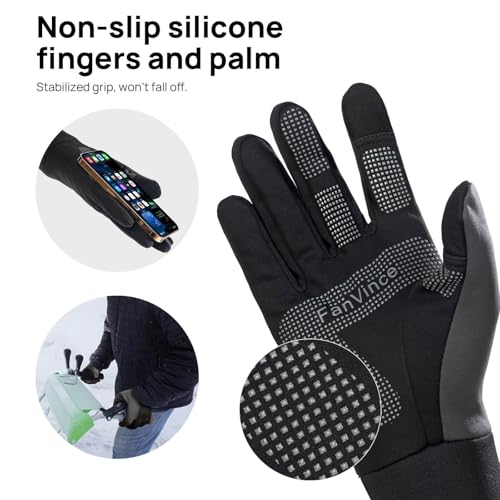 winter gloves gifts men women - upgraded touch screen cold weather warm glove for running driving cycling hiking
