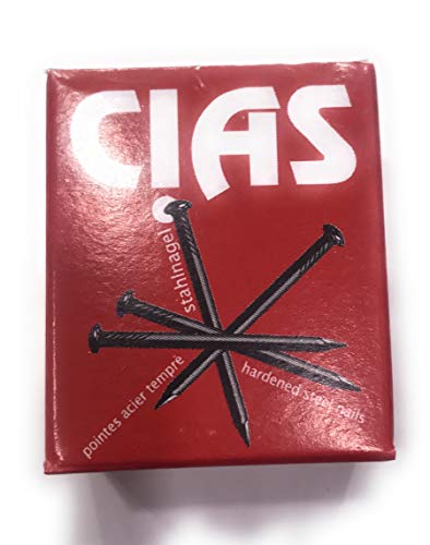 CIAS Clavo de acero templado, 100 unidades, cabeza de rollo, 1,2 x 25 cm