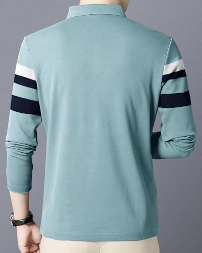 Image of Noble Monk Men's Polycotton Regular Fit Full Sleeves Polo T-Shirt