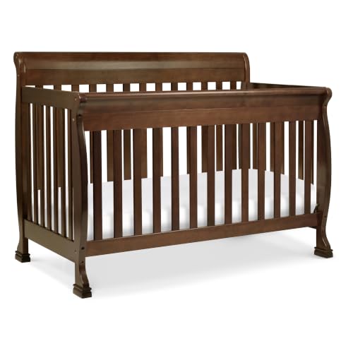 Image of DaVinci Kalani 4-in-1 Convertible Baby Crib, GREENGUARD Certified, Espresso | Converts to Toddler Bed, Daybed & Full-Size Bed - 4 Adjustable Mattress Heights - Conversion Kits Sold Separately