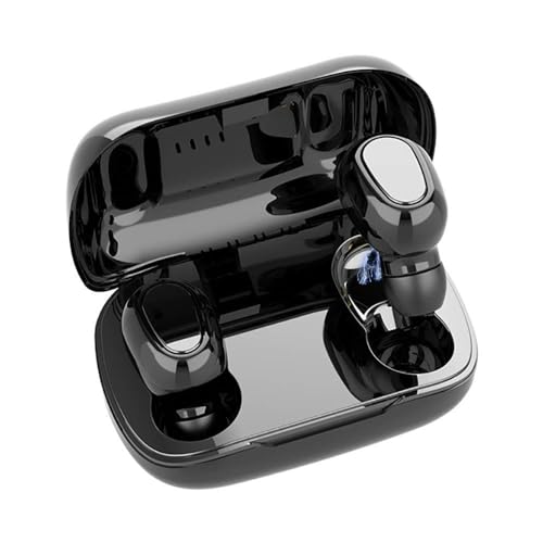 HOSPAOP Auricolari Bluetooth in-ear sportivi senza fili L21 Bluetooth 5.0 stereo riduzione del rumore con custodia di ricarica e microfono integrato per iPhone, Samsung, Huawei