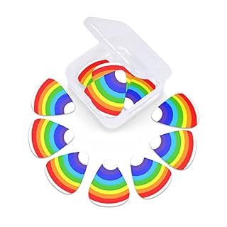 Lot de 12 médiators de guitare arc-en-ciel – Tendance et durable – Dans une boîte pour ukulélé guitare électrique basse - Les Beatles, Paul McCartney, John Lennon, RIngo Starr, George Harrison Lot de 12 médiators de guitare arc-en-ciel - Tendance et durable - Dans une boîte pour ukulélé guitare électrique basse – Image 6
