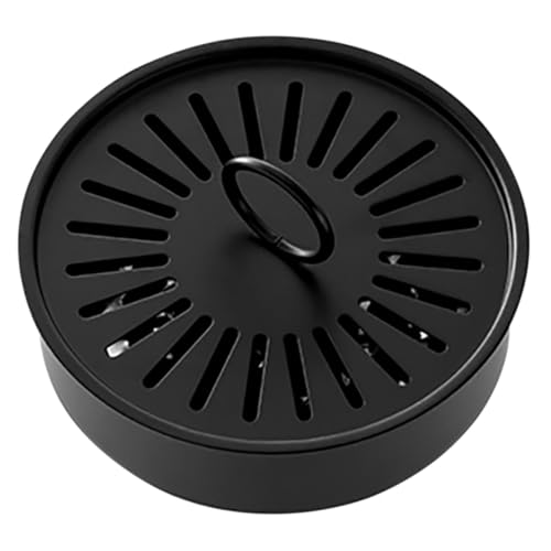 CONGARTENO 鉄製の耐火蚊香ホルダー 蓋付き ポータブル 持ち運び便利 室内外対応 な灰受け付き 蚊取り線香用シンプルデザイン