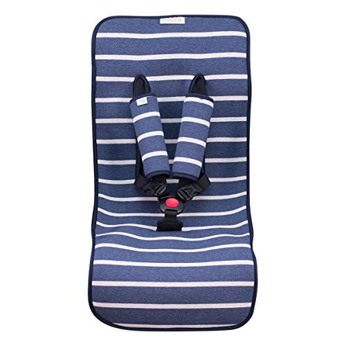 JYOKO KIDS Colchoneta Universal para Cochecito + Arneses (Sailor Stripes, Basic) Cover