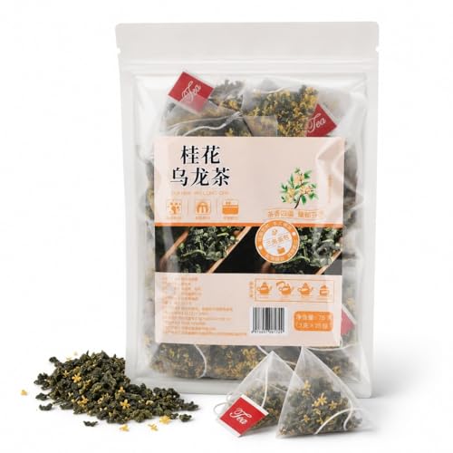 Bolsitas De Té Oolong De Jazmín Fragante, Mezcla De Hojas Completas Con Infusor Triangular, 25 Bolsitas (3 G Cada Una)(2pcs)